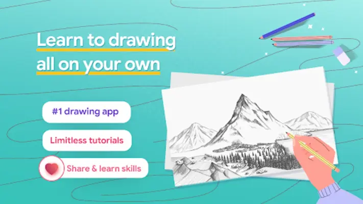 Learn drawing android App screenshot 1